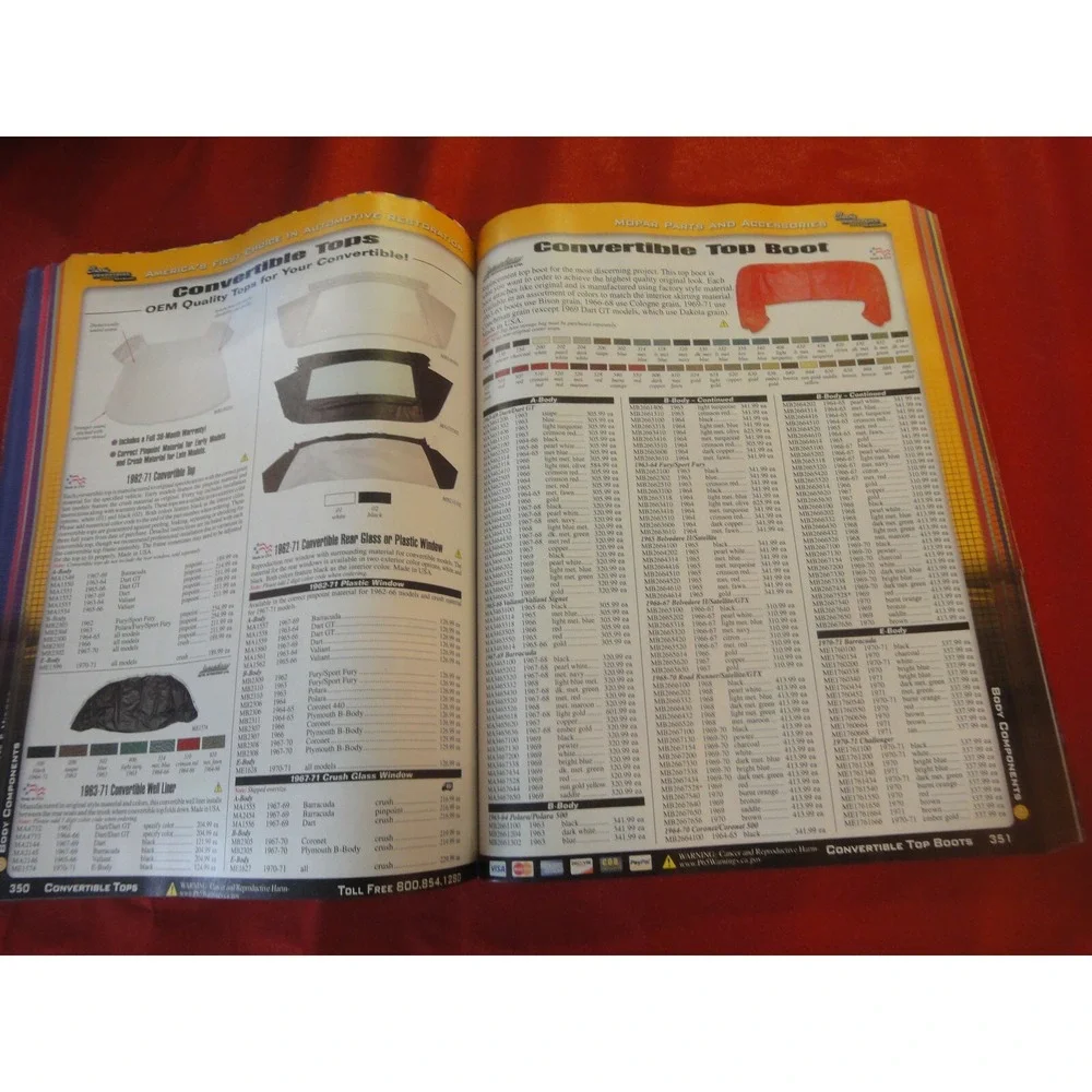 Mopar‎ 1960-76 A B & E body vehicles restoration performance parts acc catalog